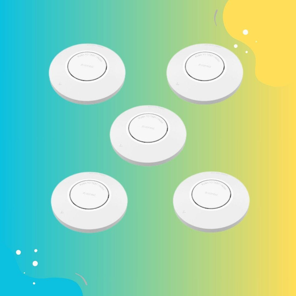 Clipsal Photoelectric Wireless Interconnected Smoke Alarm 5 Pack - The Smoke Alarm Store