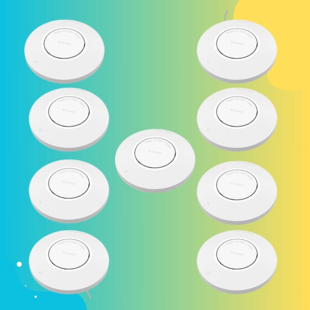 Clipsal Photoelectric Wireless Interconnected Smoke Alarm 9 Pack - The Smoke Alarm Store