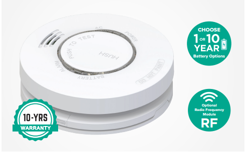 Emerald Hardwired Smoke Alarm with 10 Year Battery - The Smoke Alarm Store