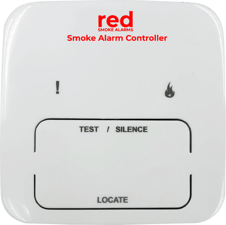 Red Smoke Alarm 10 Pack with Bonus Remote Controls - The Smoke Alarm Store